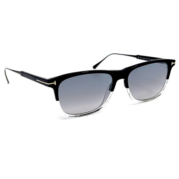 New! Tom Ford Caleb Sunglasses TF813 03C Unisex Rectangle Titanium Authentic - Picture 1 of 11